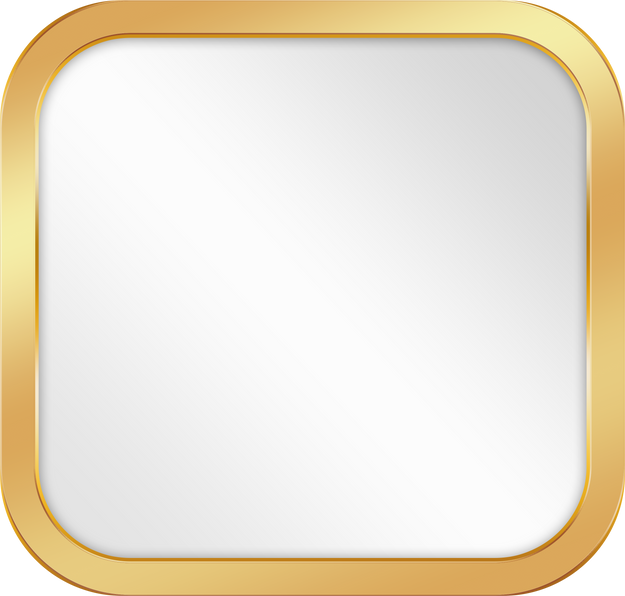 Silver Button with Gold Frame.